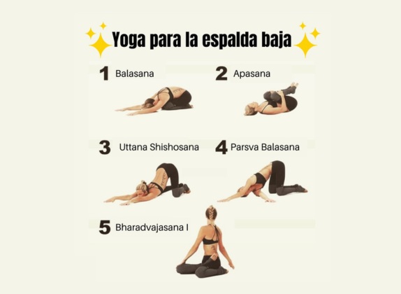 10 posturas de yoga para la espalda baja