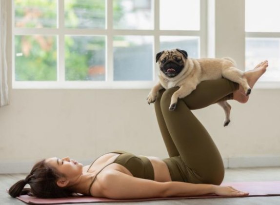 yoga con perros